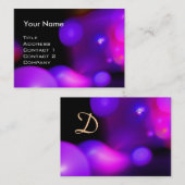 Carte De Visite QUANTUM BUBBLES MONOGRAM Vibrant violet (Devant / Derrière)
