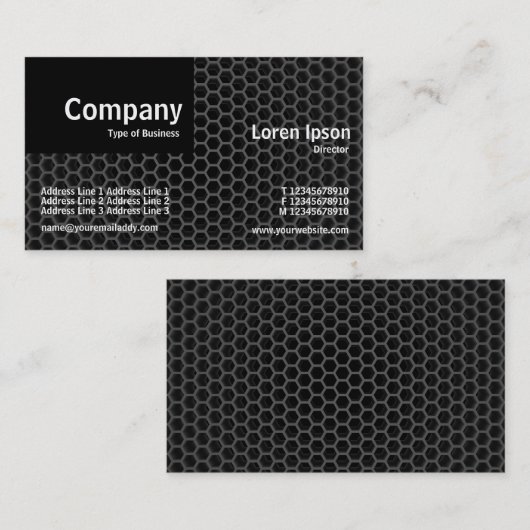 Carte De Visite Quart Patch - Honeycomb Dark (Devant / Derrière)