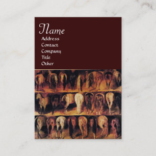 Carte De Visite Quartier arrière des chevaux, Brown