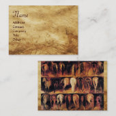 Carte De Visite Quartier arrière des chevaux, Monogramme de parche (Devant / Derrière)