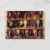 Carte De Visite Quartier arrière des chevaux, orange brun jaune (Dos)