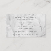 Carte De Visite Quartz Marbre Ultra Moderne Grand Script Funky (Dos)