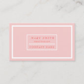 Carte De Visite Quartz Rose moderne simple (Devant)