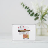 Carte De Visite Quatre As, Un Verre et Un Cigar (Debout devant)