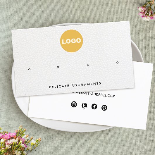 Carte De Visite Quatre Coins 4 Trous Ajouter Logo Porte-oreilles