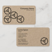 Carte De Visite Quatre engrenages III - Noir sur Kraft (Devant / Derrière)