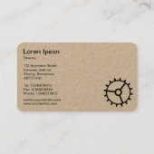 Carte De Visite Quatre engrenages III - Noir sur Kraft (Dos)