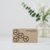 Carte De Visite Quatre engrenages III - Noir sur Kraft (Debout devant)