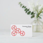 Carte De Visite Quatre engrenages III - Rouge et blanc (Debout devant)