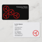 Carte De Visite Quatre engrenages III - Rouge et Noir (Devant / Derrière)