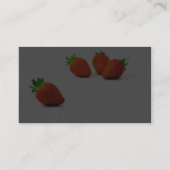 Carte De Visite Quatre fraises sur l'arrière - plan blanc (Dos)
