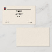 Carte De Visite quatre-vingt-deuxième La Division Aéroportée (Devant / Derrière)