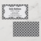 Carte De Visite Quatrefoil gris Dim (Devant / Derrière)