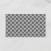 Carte De Visite Quatrefoil gris Dim (Dos)