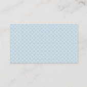 CARTE DE VISITE quatrefoil motif panneau pastel bl (Dos)