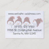 Carte De Visite Quatuor de bonhommes de neige (Dos)