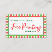 Carte De Visite Que la magie commence ! Peinture faciale personnal (Devant)