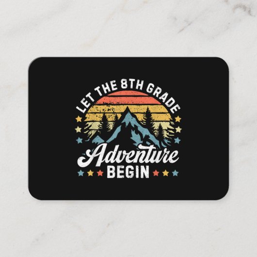 Carte De Visite Que l'aventure de 8e année commence retour à l'éco (Devant)