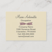 Carte De Visite Queen Marie Antoinette PAPIER/TAILLE/FORME OPTIONS (Dos)