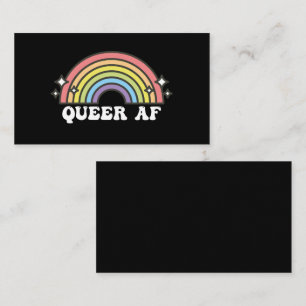 Carte De Visite Queer AF Gay pride Lesbian Trans Bisexual LGBTQ