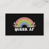 Carte De Visite Queer AF Gay pride Lesbian Trans Bisexual LGBTQ (Devant)