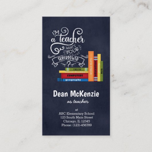 Carte De Visite Quelle est votre superpuissance ? (Devant)