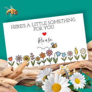 Carte De Visite Quelque chose pour vous Abeille sur fleurs Cadeau