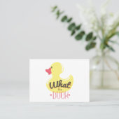 Carte De Visite Qu'est-ce que le canard (Debout devant)