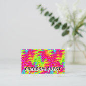 Carte De Visite QUEST LIBERTÉ ( vous pouvez modifier les mots ) (Debout devant)