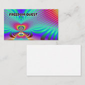 Carte De Visite QUEST LIBERTÉ (vous pouvez modifier les mots) (Devant / Derrière)