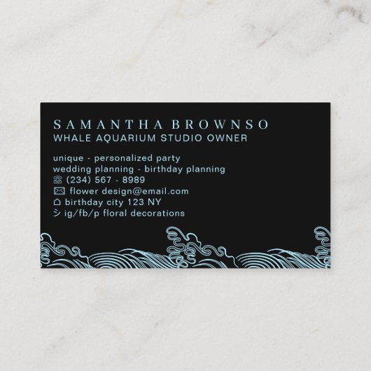 Carte De Visite Queue Aquarium Mermaid (Dos)