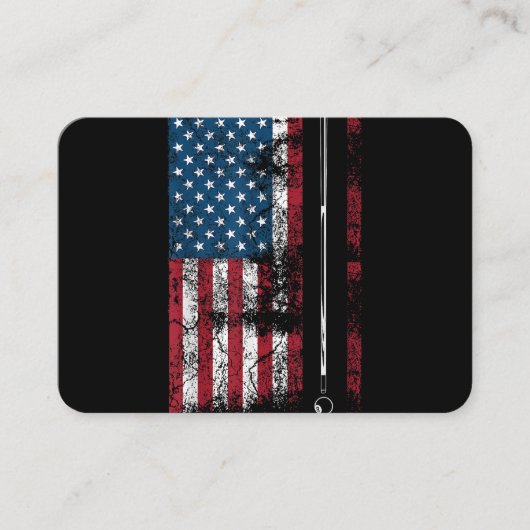 Carte De Visite Queue de billard drapeau américain Mignon jeu de t (Devant)