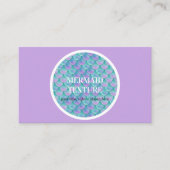 Carte De Visite Queue de sirène Turquoise de pastel (Devant)