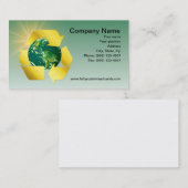 Carte de visite qui respecte l'environnement vert (Devant / Derrière)