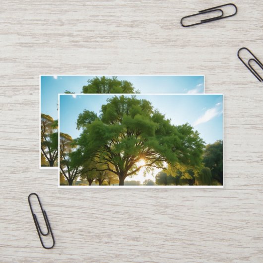 Carte De Visite Quiet Time With a Big Tree (Devant/Arrière en situation)