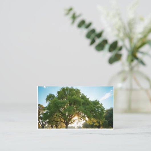 Carte De Visite Quiet Time With a Big Tree (Debout devant)