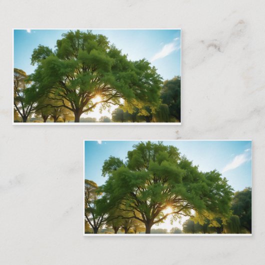 Carte De Visite Quiet Time With a Big Tree  (Devant / Derrière)