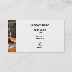 Carte De Visite Quill and Spectacles - Finition Platine
