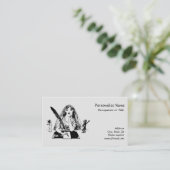 Carte De Visite Quill Writer vintage Good & Evil (Debout devant)