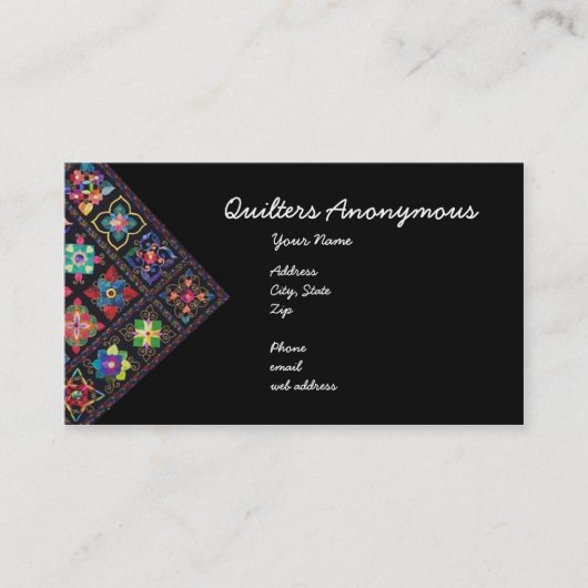 Carte De Visite Quilters anonyme (Devant)