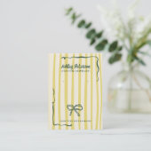 Carte De Visite Quirky Citrus Hand-Drawn Bow Jewelry Earring (Debout devant)