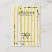 Carte De Visite Quirky Citrus Hand-Drawn Bow Jewelry Earring (Devant)