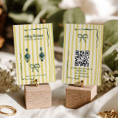 Carte De Visite Quirky Citrus Hand-Drawn Bow Jewelry Earring