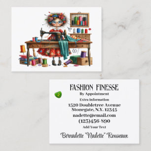 Carte De Visite Quirky Seamstress Couture Tailor
