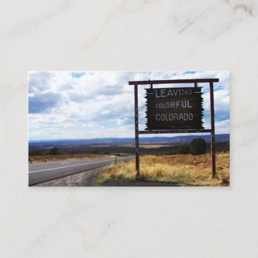 Carte De Visite quitter colorado coloré (Devant)