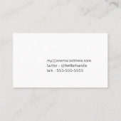 Carte De Visite R - Initiale de Zapfino sur le noir (Dos)