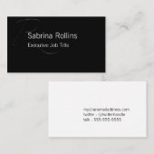 Carte De Visite R - Initiale de Zapfino sur le noir (Devant / Derrière)