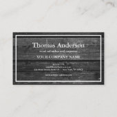 Carte De Visite Rabot en bois de charpentier de construction profe (Dos)