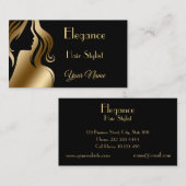 Carte De Visite Raboteuse noire élégante professionnelle de (Devant / Derrière)