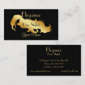 Carte De Visite Raboteuse noire élégante professionnelle de (Devant / Derrière)